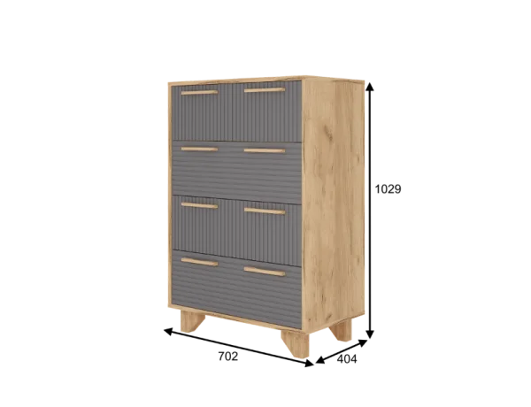 Комод Ньерд 700.5 дуб вотан/черника Комод Ньерд 700.5 дуб вотан/черника