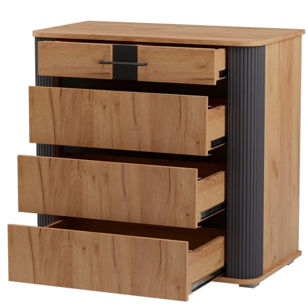 Комод Ольга-2 дуб золотистый/антрацит Комод Ольга-2 дуб золотистый/антрацит