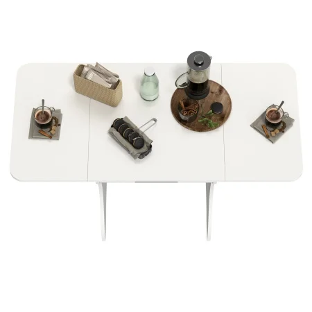 Стол обеденный раскладной с ящиком 6-02.120 белый