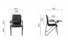 Стул Самба софт со столиком черный