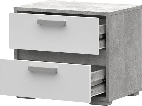 Тумба прикроватная Денвер ТБ-01 ателье светлый/белый Тумба прикроватная Денвер ТБ-01 ателье светлый/белый