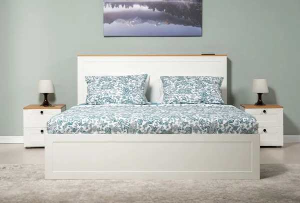 Кровать 11.53 Остин белый шагрень Кровать 11.53 Остин белый шагрень