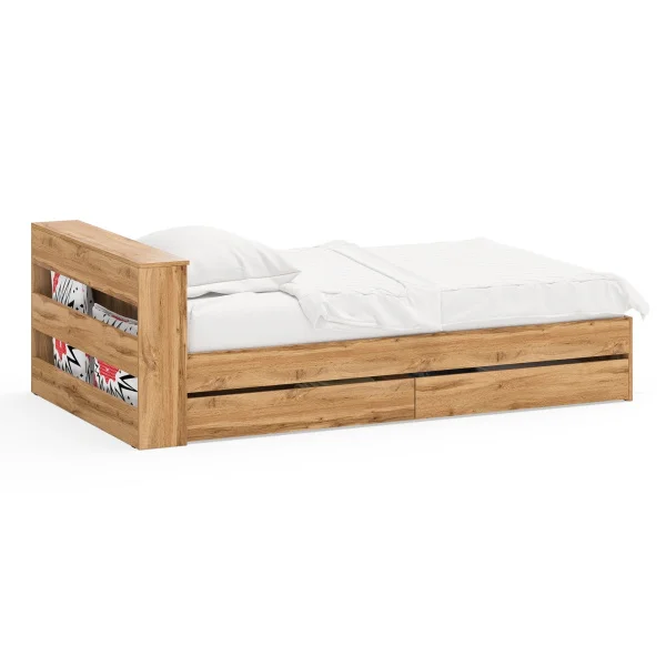 Кровать с ящиками Ксения дуб вотан Кровать с ящиками Ксения дуб вотан