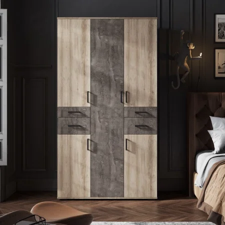 Шкаф Соло-2 (Нельсон ШК-02) дуб каньон/железный камень