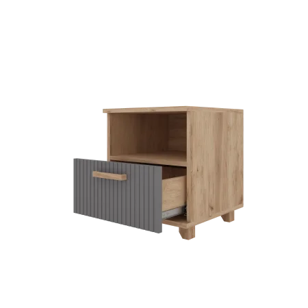 Тумба прикроватная Ньерд дуб вотан/черника