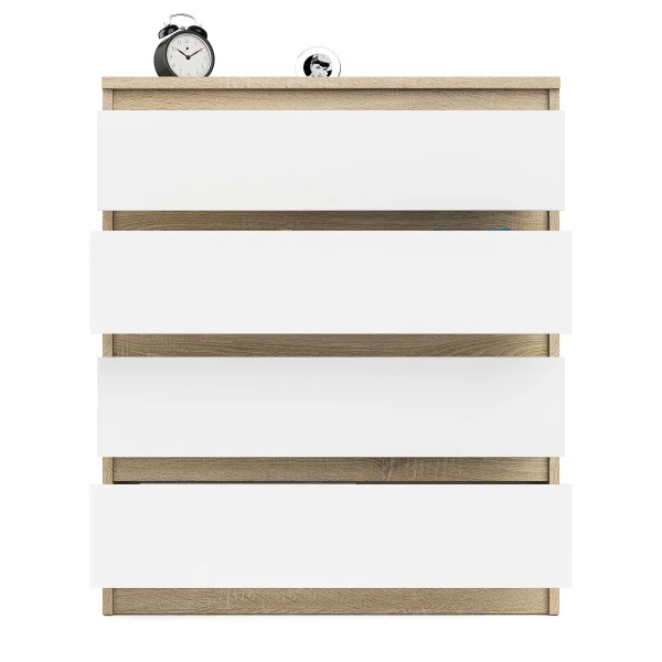Комод четыре ящика МК 800.4 дуб сонома/белый Комод четыре ящика МК 800.4 дуб сонома/белый