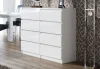 Комод Челси 8 ящиков белый/белый глянец