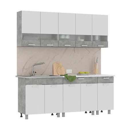 Кухня Денвер 2,0 белый/ателье светлое