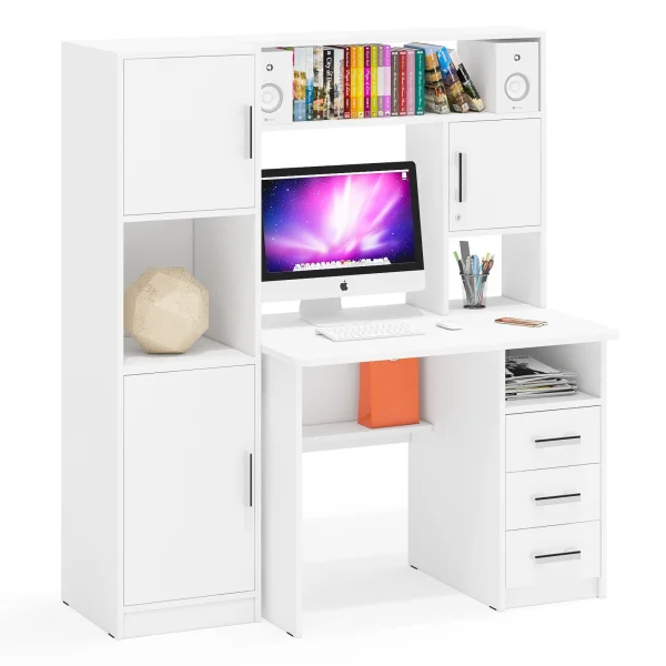 Компьютерный стол с пеналом СК-9 белый