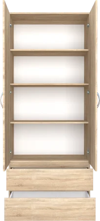 Шкаф с ящиками Б 5.011 дуб сонома (серия без ручек)