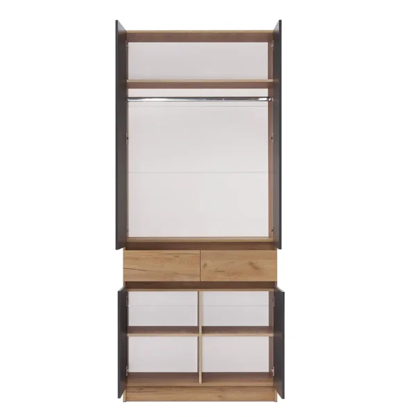 Шкаф 2-х створчатый Роджина дуб крафт/графит