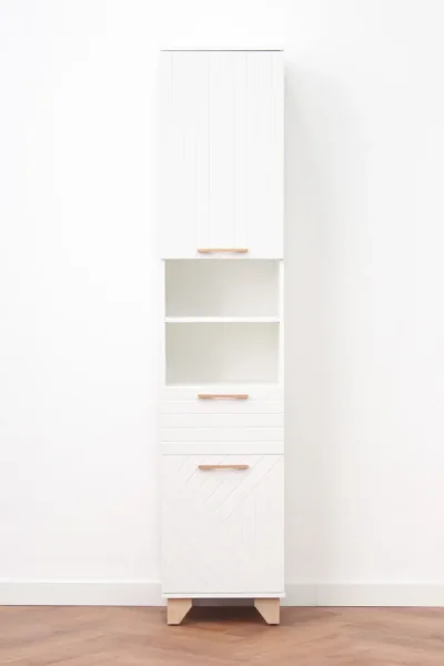 Пенал Копенгаген с нишей белый/белый матовый