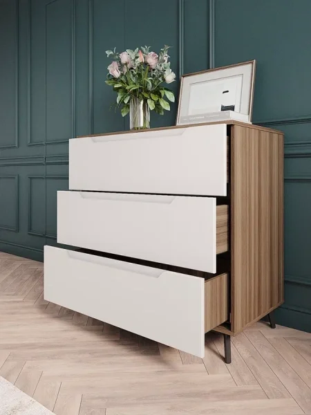 Комод Роза 900 орех франклин/белый софт тренто Комод Роза 900 орех франклин/белый софт тренто