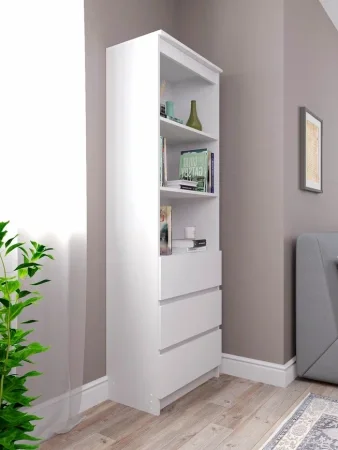 Стеллаж с ящиками Мори МСТ 600.3 белый