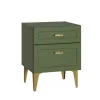 Тумба прикроватная Марион 16.14 дымчатый зеленый/олива шагрень