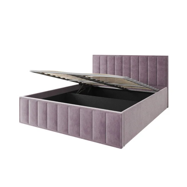 Кровать Лана 160х200 с подъемным механизмом, велюр пудра Кровать Лана 160х200 с подъемным механизмом, велюр пудра