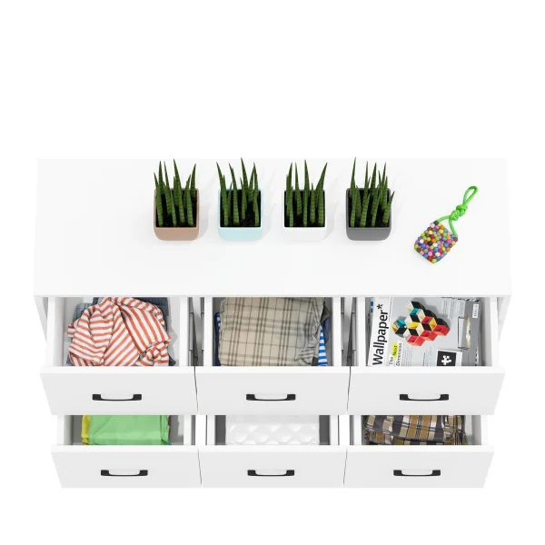 Комод 6 ящиков 127-1204 белый Комод 6 ящиков 127-1204 белый