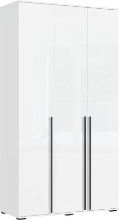 Шкаф 3-х створчатый Норд 1200 белый/белый глянец
