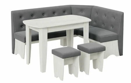 Кухонный комплект Барселона дуб крафт белый, микровелюр Duna Steel