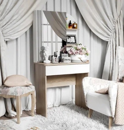 Стол туалетный Майя дуб сонома/ясень белый