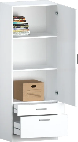 Шкаф 14.09 белый (серия сонома)