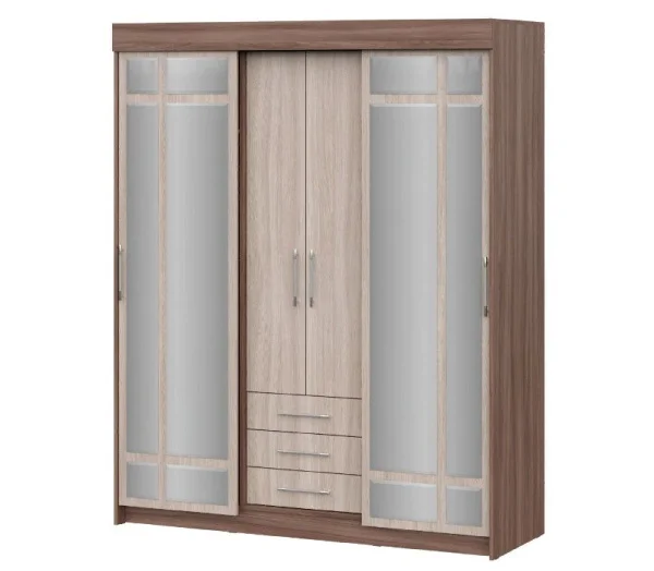 Шкаф-купе Фортуна ясень шимо темный/ясень шимо светлый
