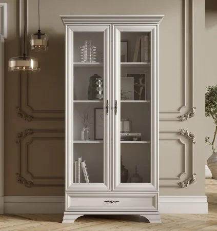 Шкаф-витрина Кентаки REG2W1S белый