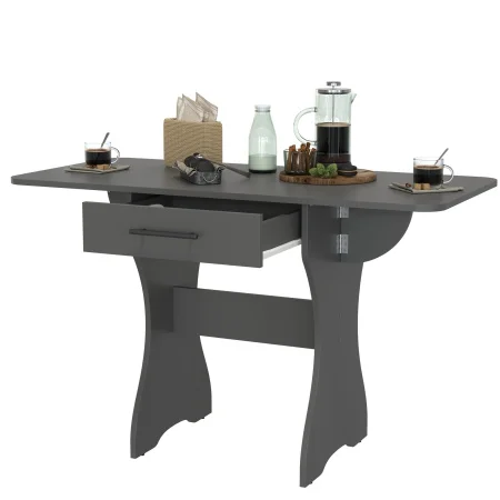 Стол обеденный раскладной с ящиком 6-02.120 графит