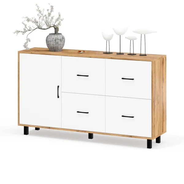 Комод 125-1504 дуб вотан/белый Комод 125-1504 дуб вотан/белый