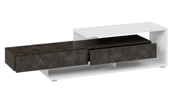 Тумба ТВ Монтана тип 4 белый/ателье темный глянец Тумба ТВ Монтана тип 4 белый/ателье темный глянец