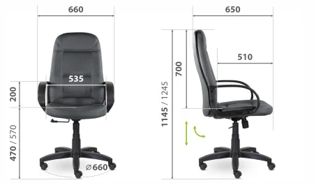 Кресло Идра Бюджет В пластик 727 черный