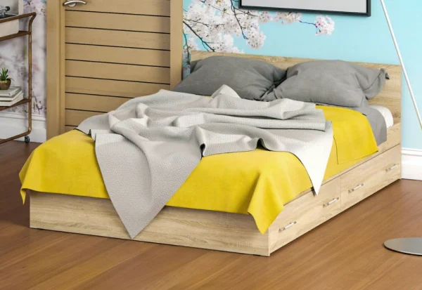 Кровать Стандарт с ящиками дуб сонома Кровать Стандарт с ящиками дуб сонома