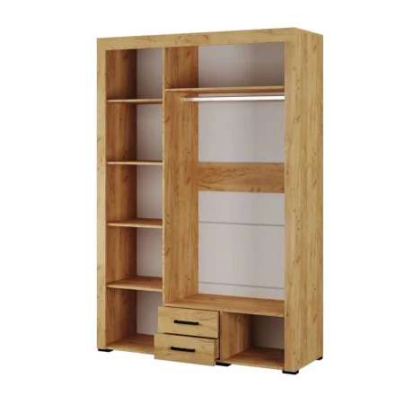 Шкаф 3-х створчатый Адель дуб крафт золотой/белый