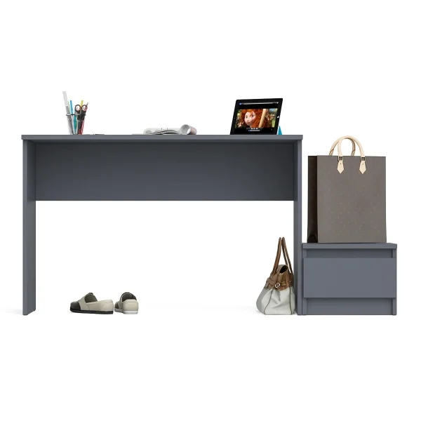 Комплект Мори Стол письменный МСП 1200.1 + Тумба ТПМ 400.1 графит