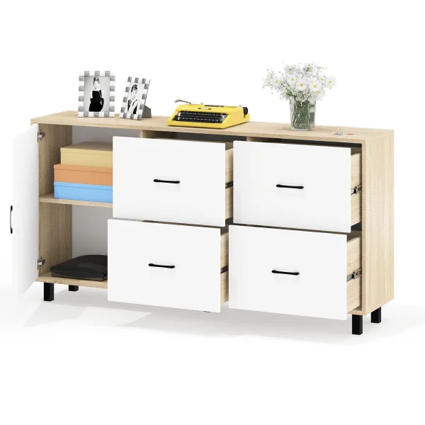 Комод 125-1704 дуб сонома/белый Комод 125-1704 дуб сонома/белый