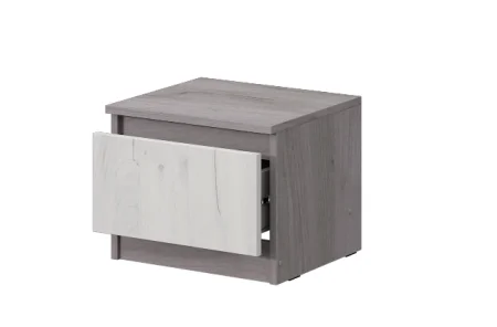 Тумба прикроватная Соната дуб крафт серый/дуб крафт белый