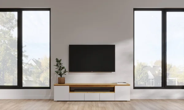 Тумба ТВ Гретта 2250 2С3Я дуб крафт золотой/белый