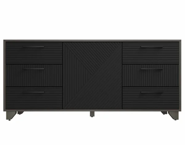 Комод Копенгаген венге/черный матовый Комод Копенгаген венге/черный матовый