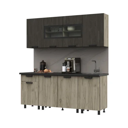 Кухня Эдинбург 2.0 железный камень/дуб крафт серый