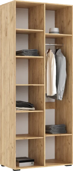 Шкаф 2-х створчатый Флэш 900 браш вайт/дуб крафт