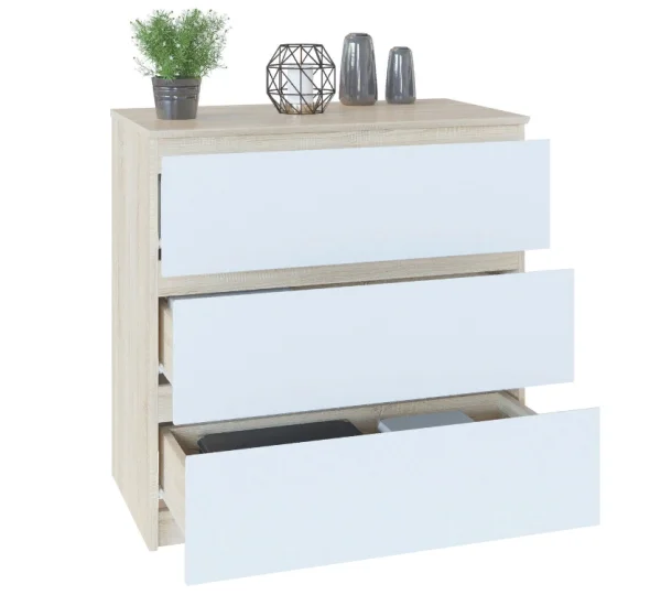 Комод Т-2Р дуб сонома/белый Комод Т-2Р дуб сонома/белый