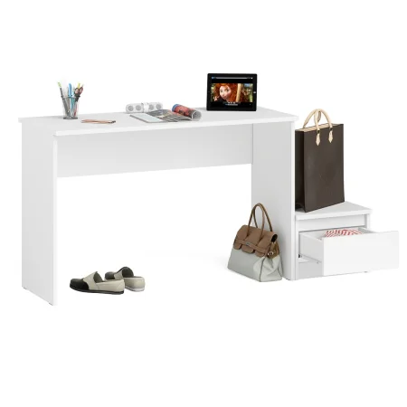 Комплект Мори Стол письменный МСП 1200.1 + Тумба ТПМ 400.1 белый