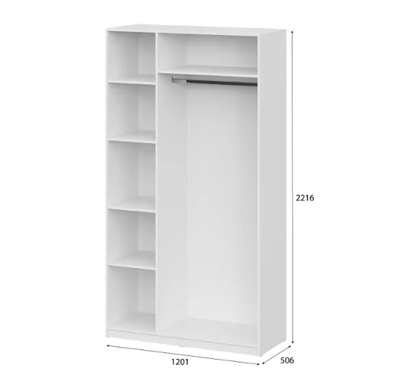 Шкаф ШК-5 (1200) белый текстурный