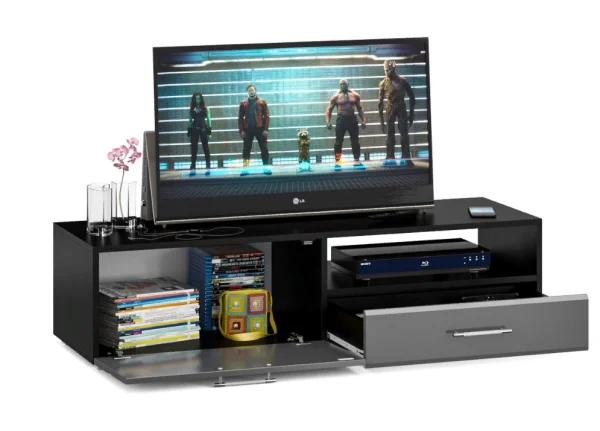 Тумба под ТВ Ларго 1.4 венге/графит глянец