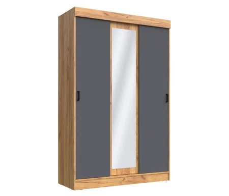 Шкаф-купе Бася дуб крафт/графит