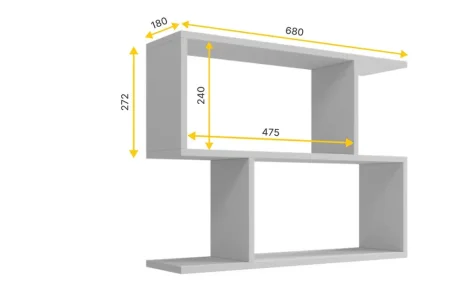 Полка навесная Мори МПН 680.1 белый