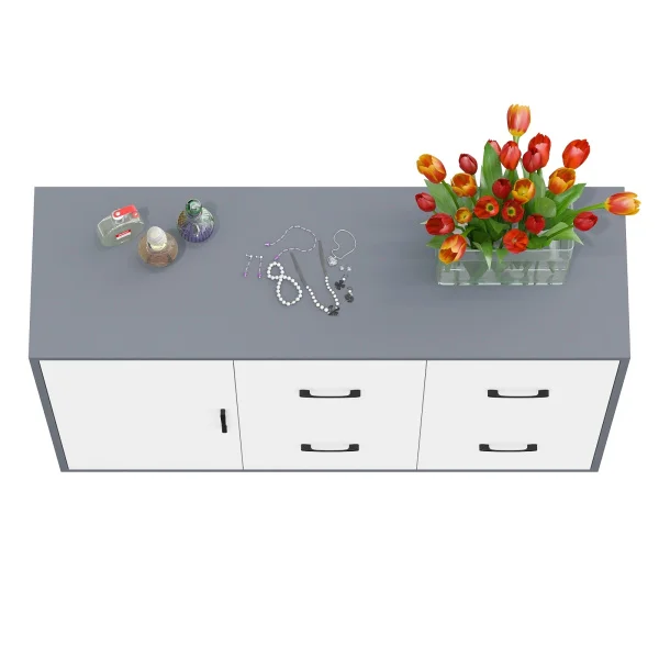 Комод 125-1204 графит/белый Комод 125-1204 графит/белый