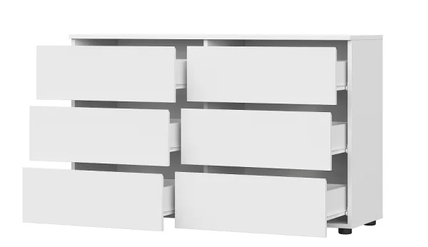 Комод 6 ящиков Токио белый текстурный Комод 6 ящиков Токио белый текстурный