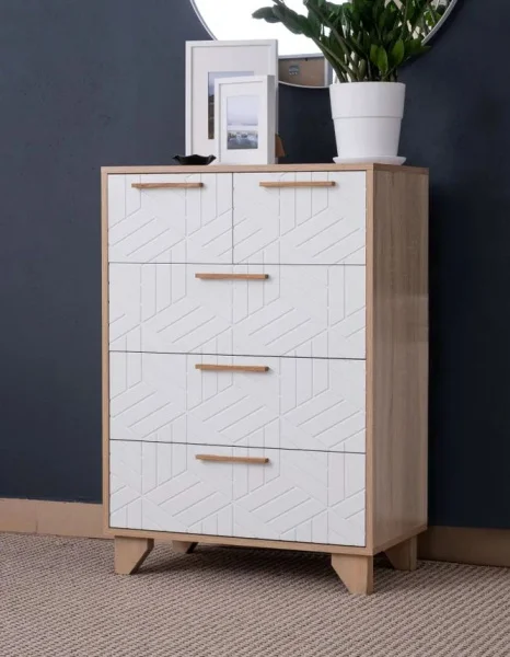 Комод Амстердам дуб сонома/белый матовый Комод Амстердам дуб сонома/белый матовый