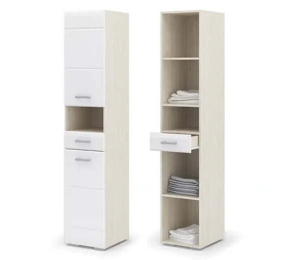 Пенал с ящиком Симба дуб белфорт/белый глянец